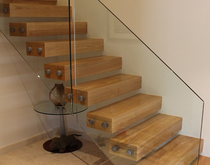 glass staircase