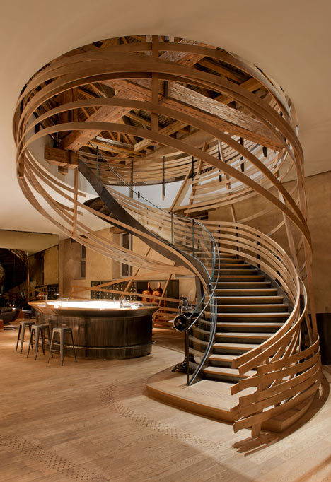 contemporary spiral staircase