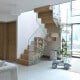 contemporary glass staircase