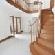 large wooden staircase