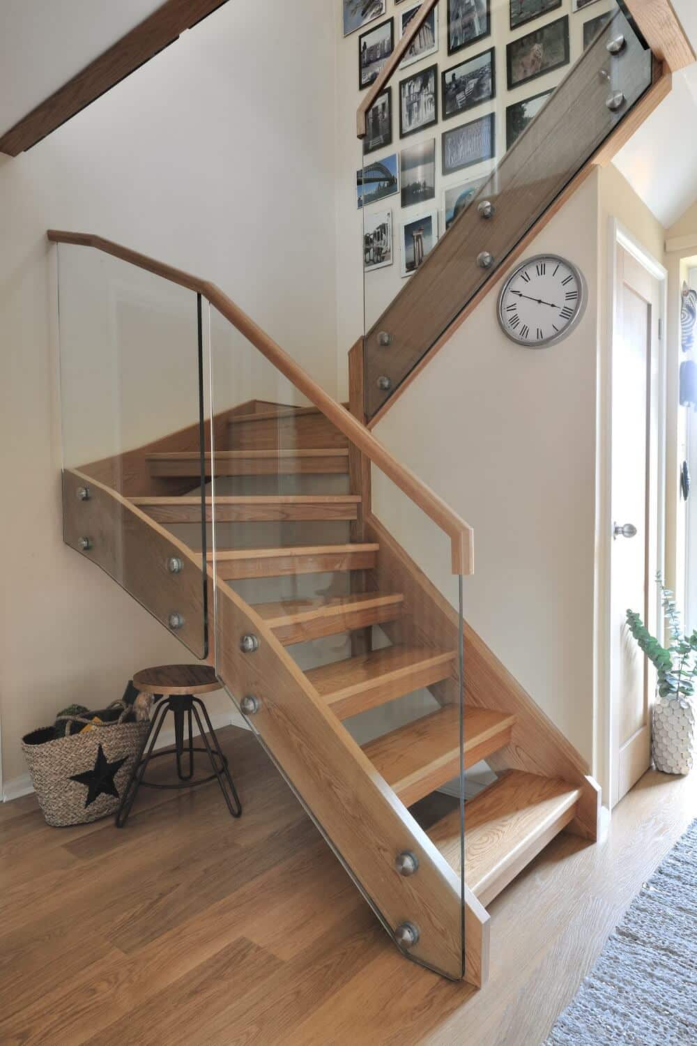 modern wooden staircase