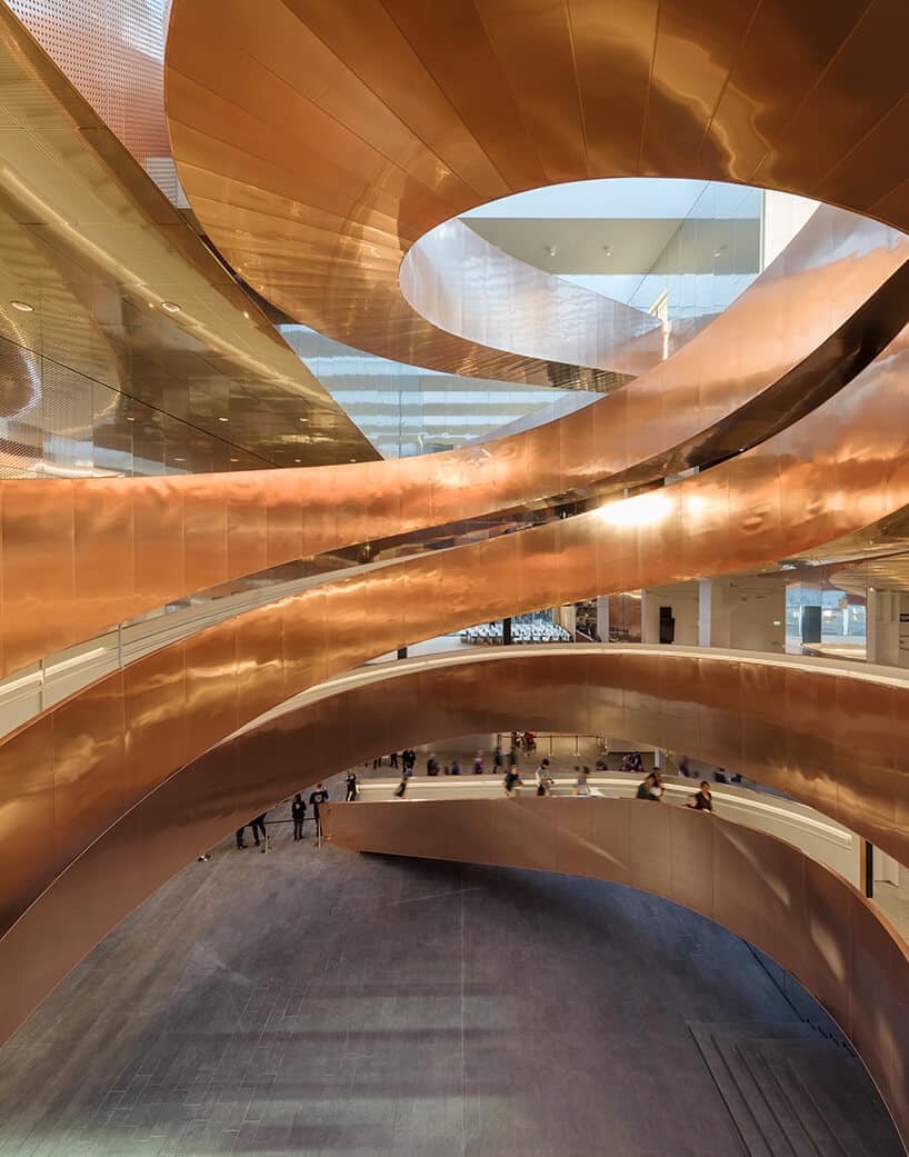copper swirl stairs