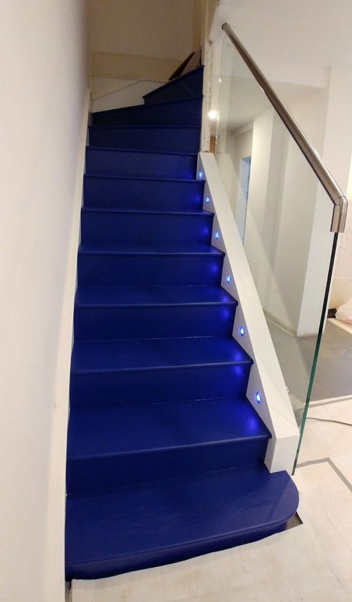 Blue staircase design