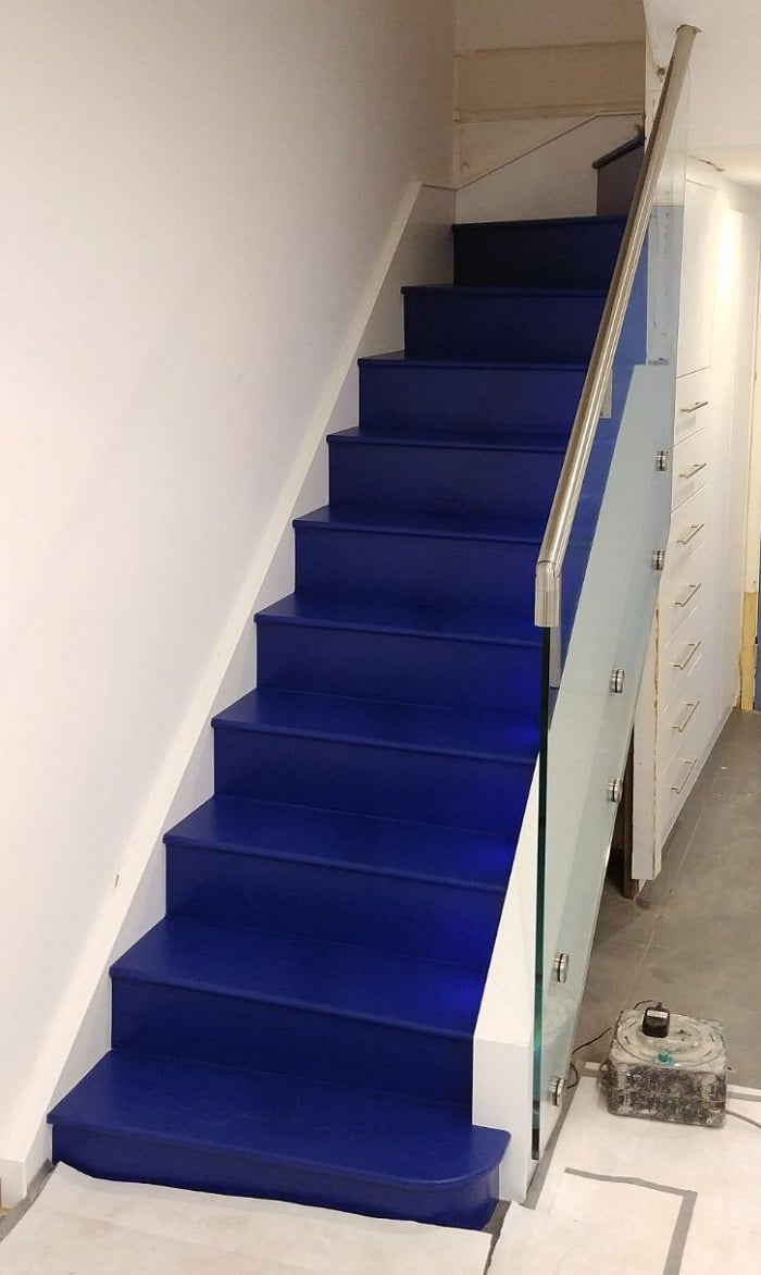 Blue staircase design