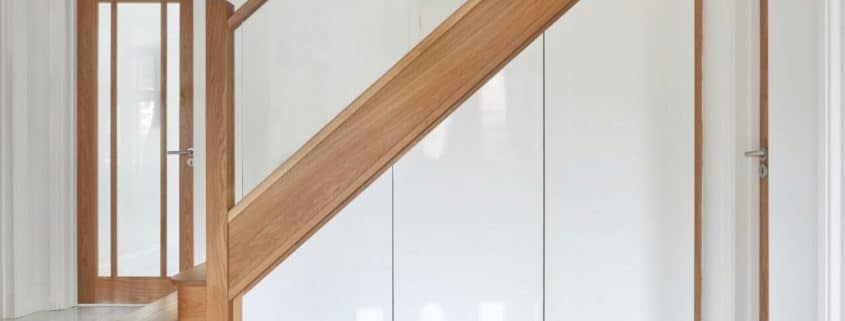 modern wooden staircase