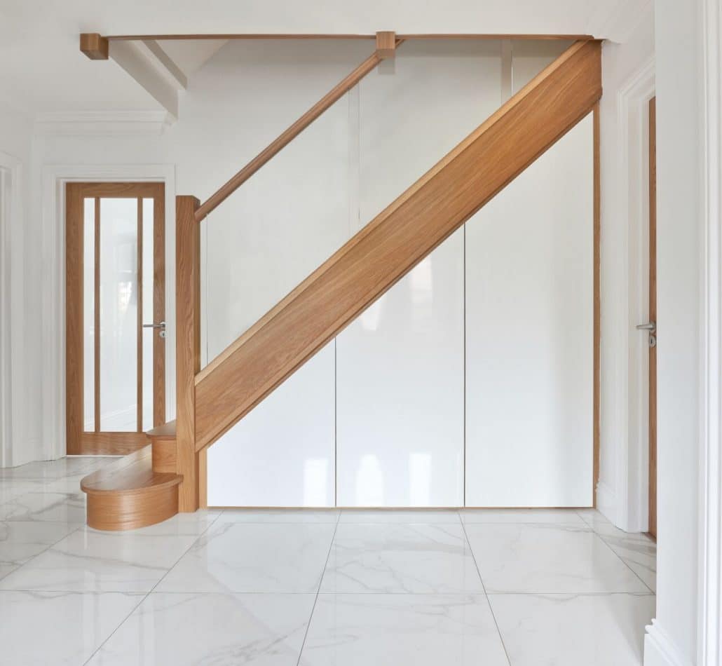 modern wooden staircase