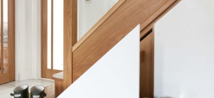 modern wooden staircase