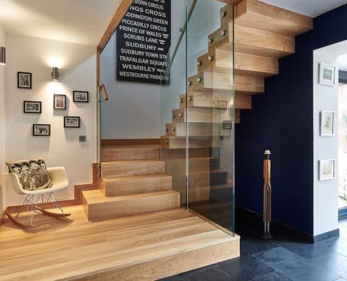 modern glass stairs